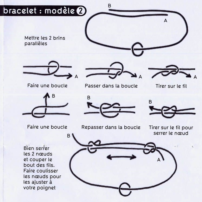 Technique de base pour créer des bijoux: astuce pour faire un noeud dans  votre fil élastique 